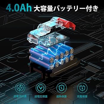 Amazon | Elikliv インパクトレンチ タイヤ交換 小型電動レンチ